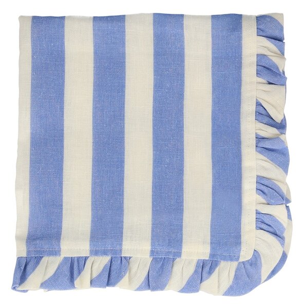 Lněné ubrousky v sadě 4 ks Stripe Ruffle – Meri Meri