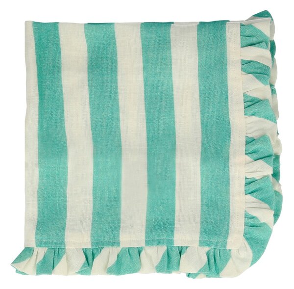 Lněné ubrousky v sadě 4 ks Stripe Ruffle – Meri Meri