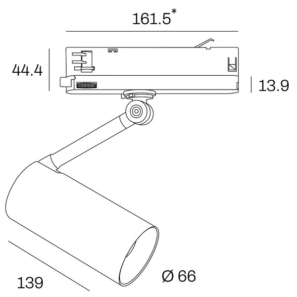 Internova Liberta LED svítidlo pro 3F lištu CRI90 Bílá2700K15°