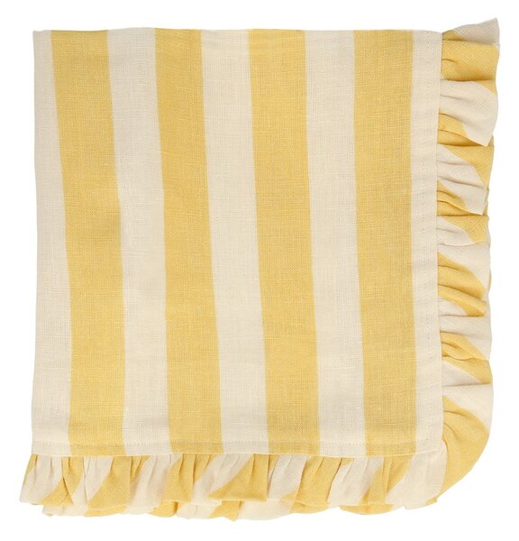 Lněné ubrousky v sadě 4 ks Stripe Ruffle – Meri Meri