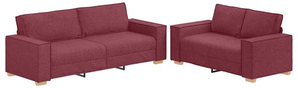 2dílná sedací souprava s poduškami vínová textil 3324694