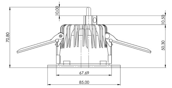 IMPR 565487 Deko-Light vestavné bodové svítidlo Tarvos 68, 7 W, 3000 K, 15 st., bílá - DEKOLIGHT