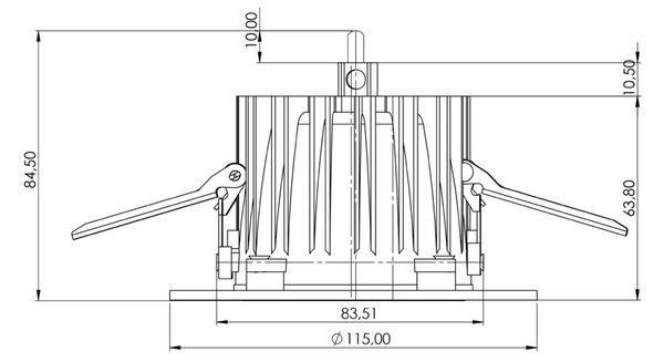 IMPR 565523 Deko-Light vestavné bodové svítidlo Tarvos 100, 10,5 W, 2700 K, 15 st., bílá - DEKOLIGHT