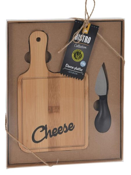Sada na krájení sýrů Cheese, bambus, 20x12 cm