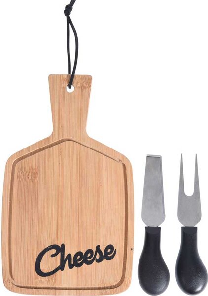 Sada na krájení sýrů Cheese 2, bambus, 20x12 cm