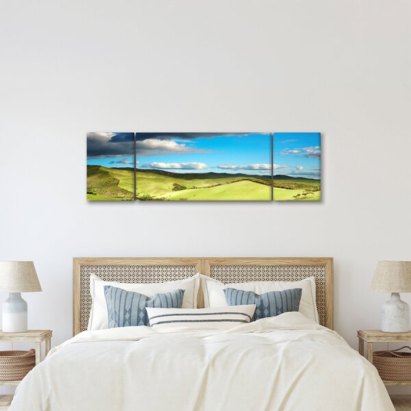 Obraz - Zelená krajina s pahorky (170x50 cm)