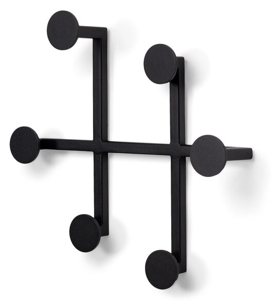Černý kovový nástěnný věšák Bottoni – Spinder Design