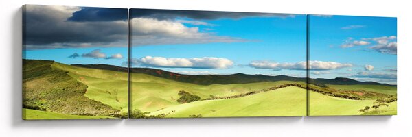 Obraz - Zelená krajina s pahorky (170x50 cm)