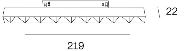 Internova Lentiggini LED svítidlo pro 48V lištu bílé Černá24°2700K
