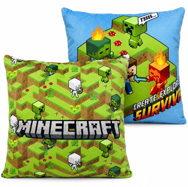 Oboustranný polštář Minecraft - Survive