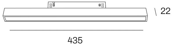 Internova Banda LED svítidlo pro 48V lištu 435mmČerná2700K