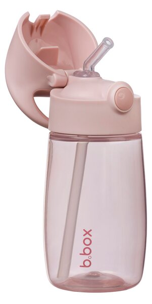Láhev na pití s brčkem Junior, 380ml, b.box, blush crush