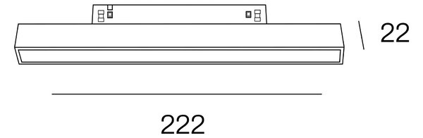 Internova Banda LED svítidlo pro 48V lištu 435mmČerná2700K