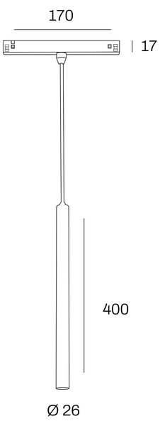 Internova Salina LED svítidlo pro 48V lištu BíláON/OFF