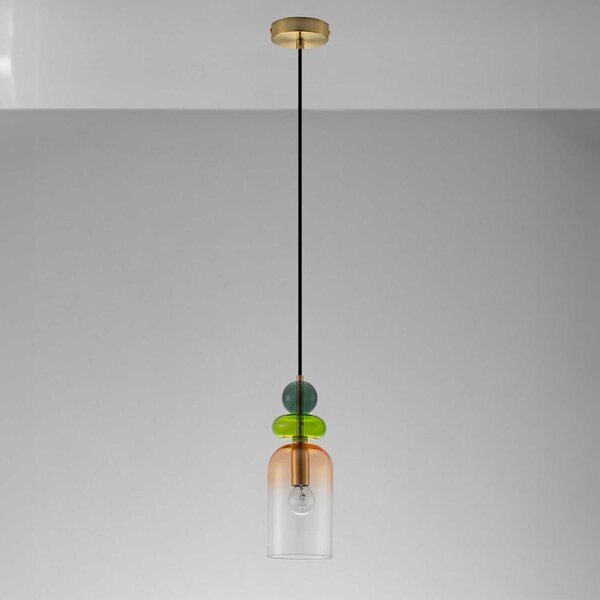 Nova Luce Murano E14 skleněné závěsné svítidlo D
