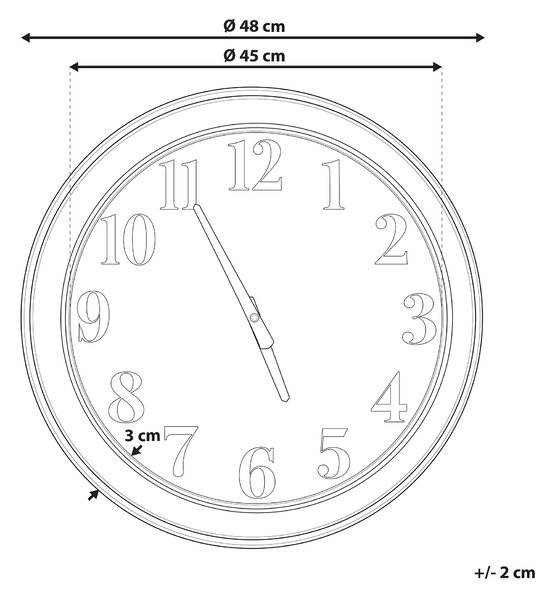 Nástěnné hodiny HORW 48 cm Kov Pestrá