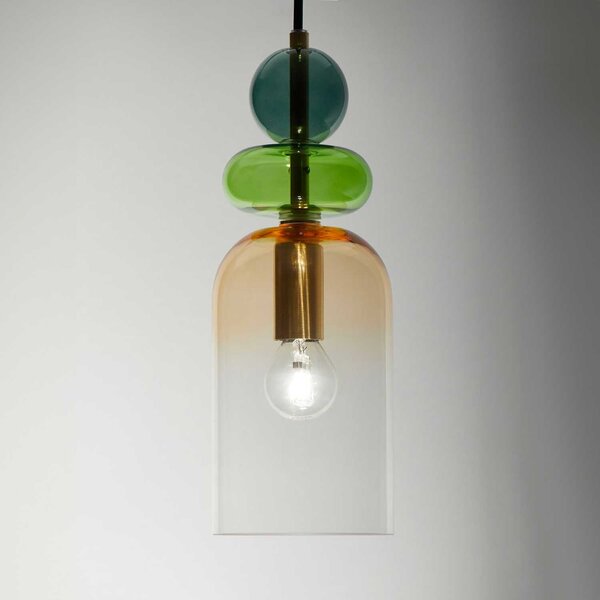 Nova Luce Murano E14 skleněné závěsné svítidlo D