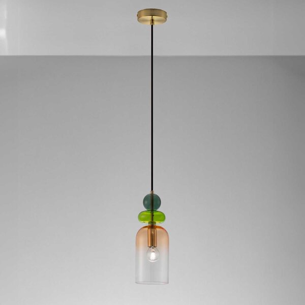 Nova Luce Murano E14 skleněné závěsné svítidlo D
