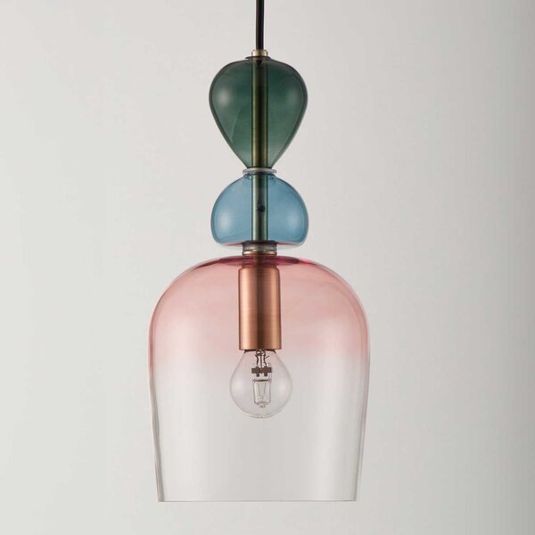 Nova Luce Murano E14 skleněné závěsné svítidlo D