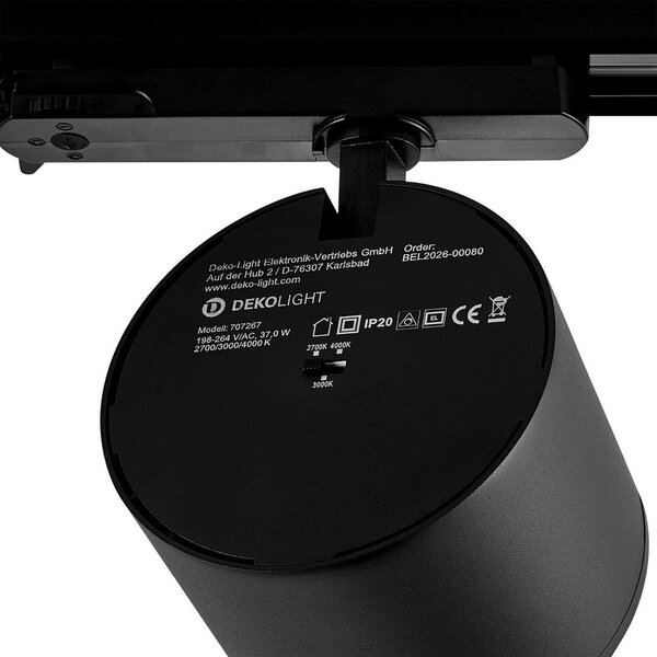 IMPR 707267 Deko-Light 3-fázové bodové svítidlo Focaris, 37 W, DALI, 2700/3000/4000 K, černá - DEKOLIGHT