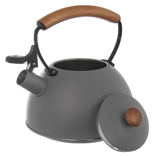 Nerezová pískací konvice WOODEN, 2,9 l