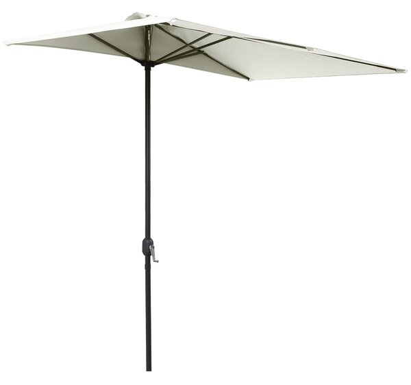 Outsunny Obdélníkový Slunečník 230x130x245 cm Závěsný Poloviční Slunečník s Kličkou UV Ochrana 30+ Voděodolný Slunečník pro Balkon Terasu Zahradu Béžo