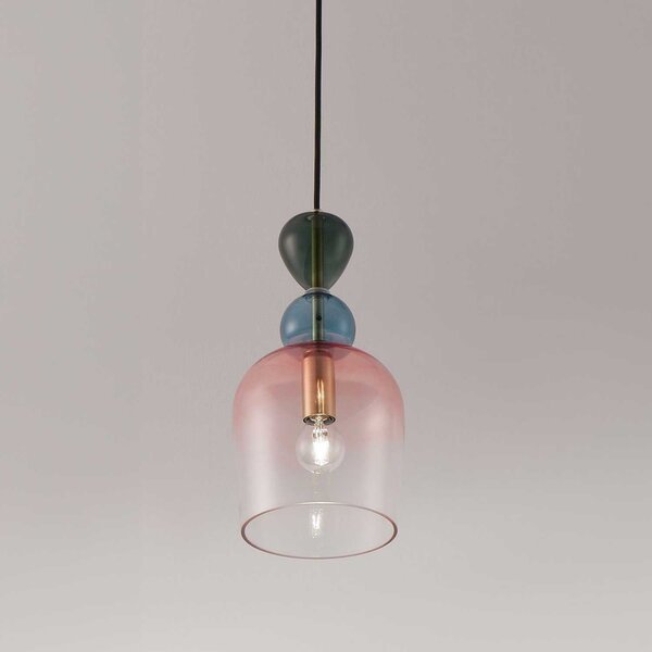 Nova Luce Murano E14 skleněné závěsné svítidlo D