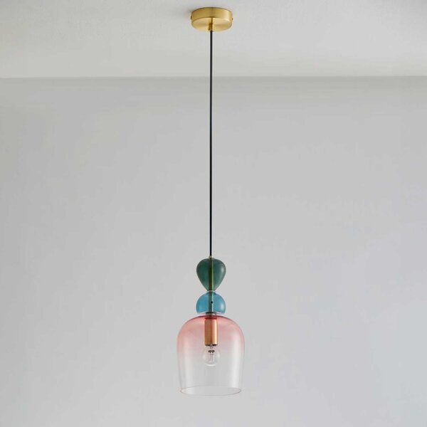 Nova Luce Murano E14 skleněné závěsné svítidlo D