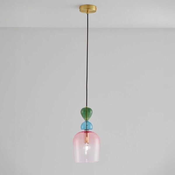 Nova Luce Murano E14 skleněné závěsné svítidlo D