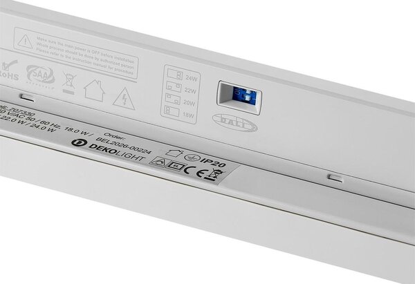 IMPR 707330 Deko-Light 3-fázové svítidlo lineární Pro Office 600, 18/20/22/24 W, DALI, 4000 K, bílá - DEKOLIGHT