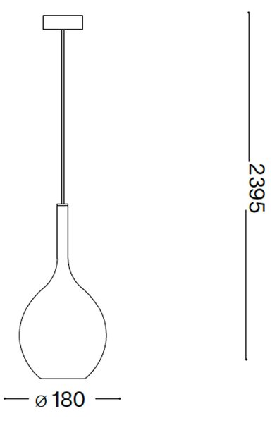 Ideal lux Kalique E27 závěsné svítidlo Ø280mmSP1Modrá