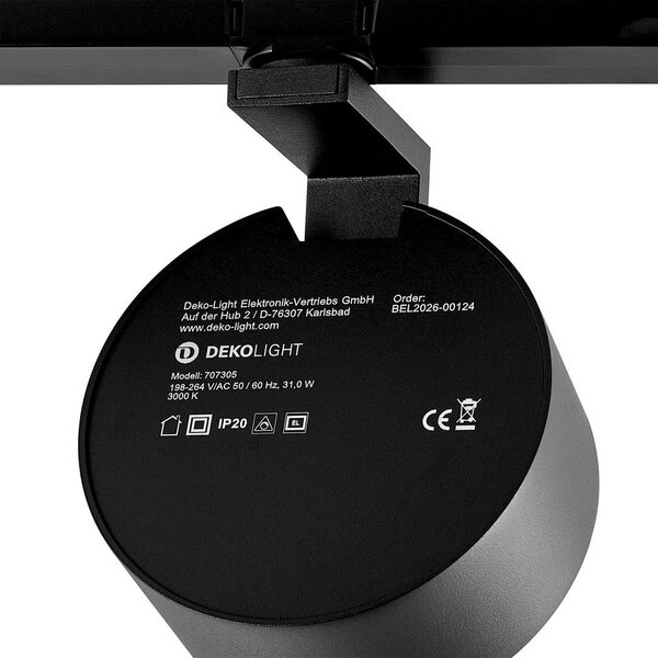 IMPR 707305 Deko-Light 3-fázové bodové svítidlo Ceres 118, 31 W, DALI, 3000 K, černá - DEKOLIGHT