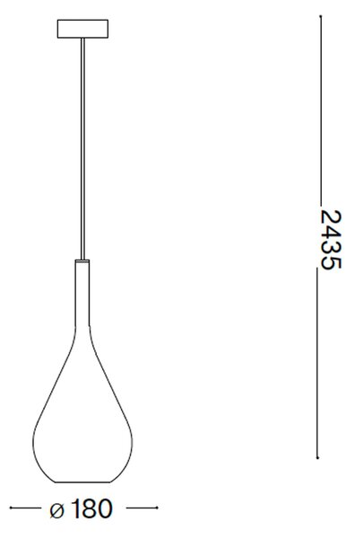 Ideal lux Kalique E27 závěsné svítidlo Ø280mmSP1Modrá