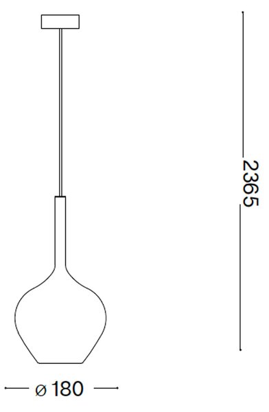 Ideal lux Kalique E27 závěsné svítidlo Ø280mmSP1Modrá