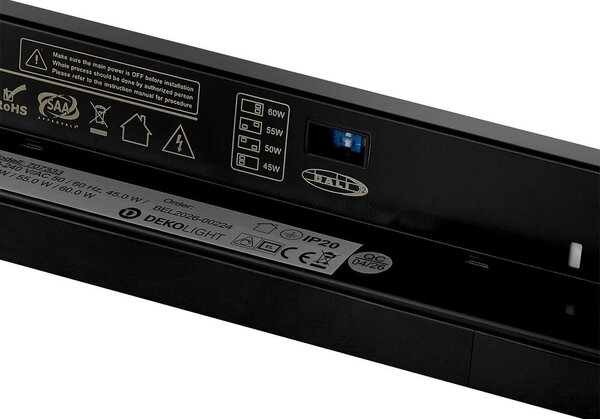 IMPR 707333 Deko-Light 3-fázové svítidlo lineární Pro Office 1500, 45/50/55/60 W, DALI, 3000 K, černá - DEKOLIGHT