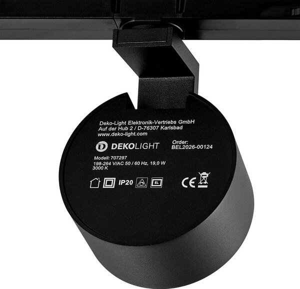IMPR 707297 Deko-Light 3-fázové bodové svítidlo Ceres 90, 19 W, DALI, 3000 K, černá - DEKOLIGHT