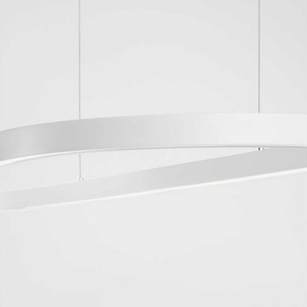 Nova Luce Cuppe LED závěsné elipsové svítidlo Bílá