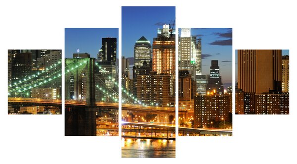 Obraz - Most s New Yorkem (125x70 cm)