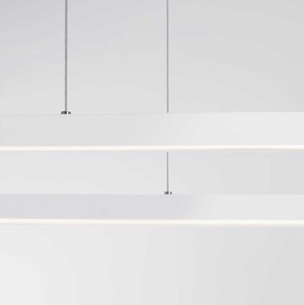 Nova Luce Cuppe LED závěsné elipsové svítidlo Bílá
