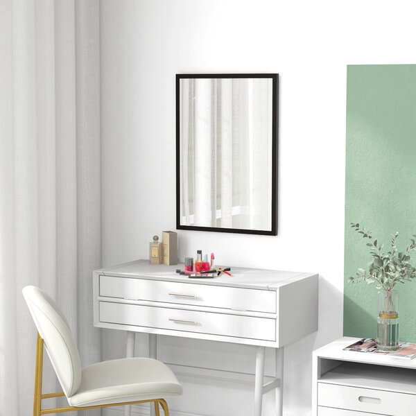 HOMCOM Obdélníkové Zrcadlo - Koupelnové Zrcadlo 50x70 cm - Dekorativní Nástěnné Zrcadlo pro Obývací Pokoj, Předsíň, Chodbu | Aosom