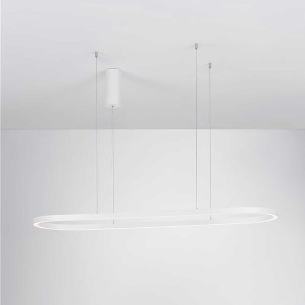Nova Luce Cuppe LED závěsné elipsové svítidlo Bílá