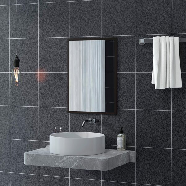 HOMCOM Obdélníkové Zrcadlo - Koupelnové Zrcadlo 50x70 cm - Dekorativní Nástěnné Zrcadlo pro Obývací Pokoj, Předsíň, Chodbu | Aosom