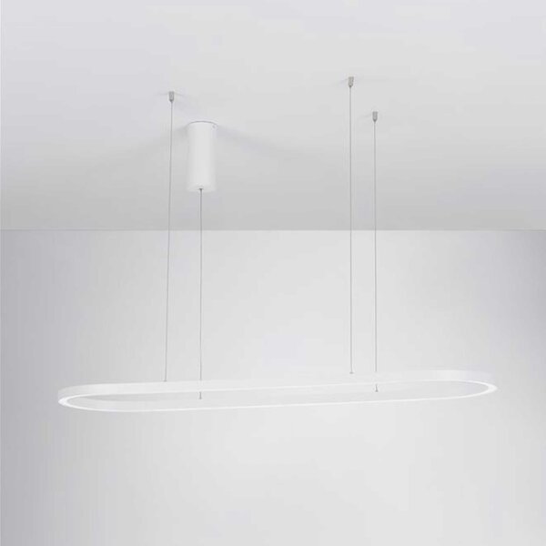 Nova Luce Cuppe LED závěsné elipsové svítidlo Bílá