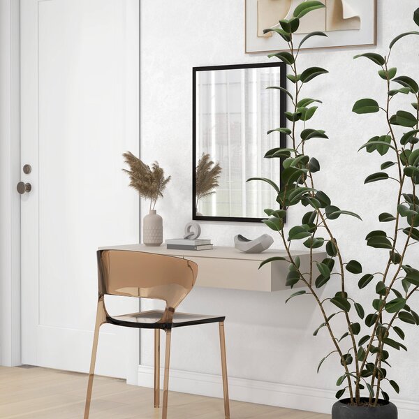 HOMCOM Obdélníkové Zrcadlo - Koupelnové Zrcadlo 50x70 cm - Dekorativní Nástěnné Zrcadlo pro Obývací Pokoj, Předsíň, Chodbu | Aosom