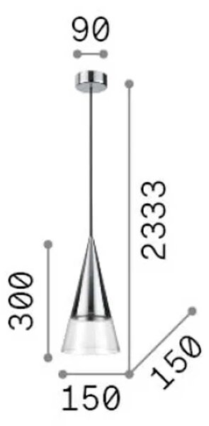Ideal lux Cono GU10 závěsné svítidlo Niklová