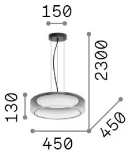 Ideal lux Topico LED závěsné svítidlo