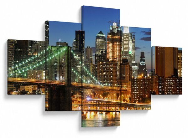 Obraz - Most s New Yorkem (125x70 cm)