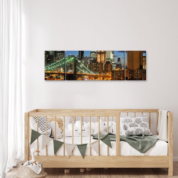Obraz - Most s New Yorkem (170x50 cm)