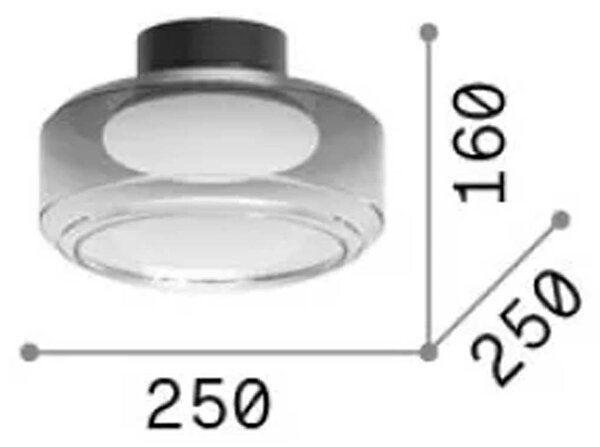 Ideal lux Topico LED přisazené stropní svítidlo Ø350mm