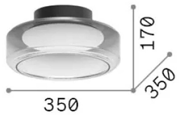 Ideal lux Topico LED přisazené stropní svítidlo Ø350mm